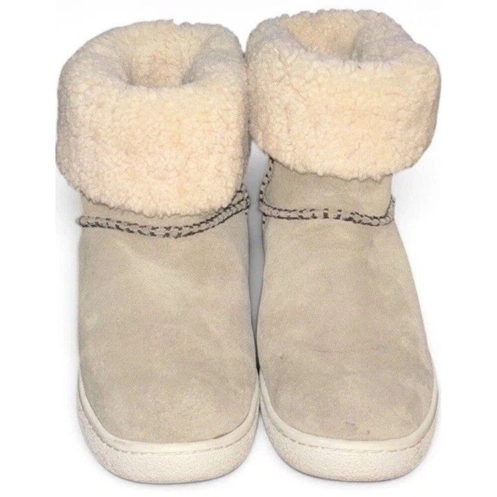 UGG Mika Classic Sneaker Boot Taupe Suede Shearling Women's Size 7.5 Booties